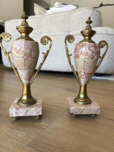 Paire vases couverts - de,