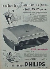 1956 PHILIPS SPECIAL DISCS TOURING FRENCH AD PUB VINTAGE 45 RPM