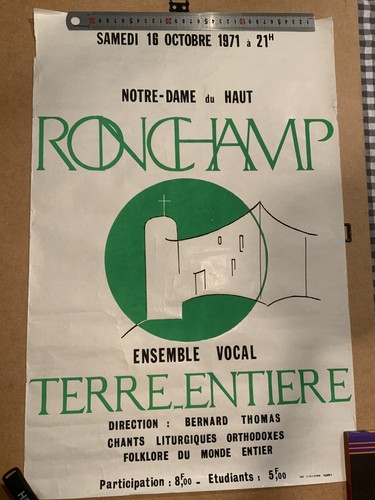 Affiche originale ronchamp - originale.,