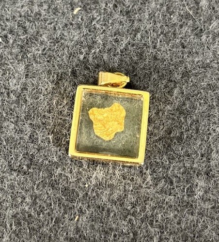 Pendentif doré pepite - pendentif,