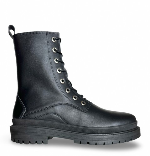 Bottes noires véganes combat