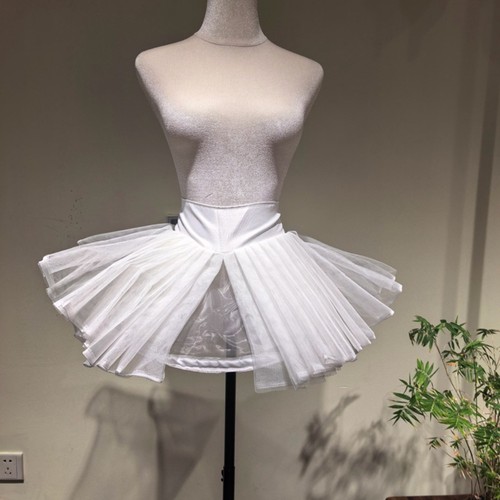 Jupe lolita courte blanche - jupe,