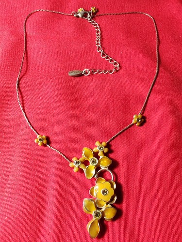 Collier fleurs émaillées - émaillées, et
