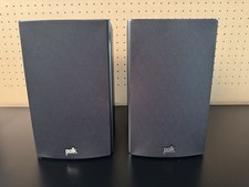 Polk Audio T15 Home Theater Bookshelf Pair Speakers Black Tested Works