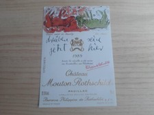 wine label Chateau Mouton Rothschild 1989 specimen wine label Baselitz