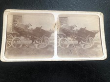 Voiture accidentée tacot 1900 photo Stéréo Vintage albuminée