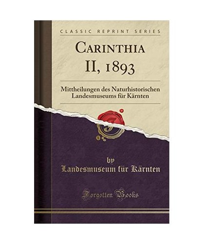 Carinthia 1893 - carinthia, ii,