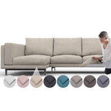 Housse confortable pour canapé d'angle gauche Nockeby mélange tissu...