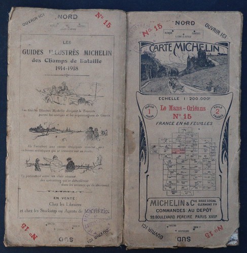 Carte entoilée 1920 - , michelin