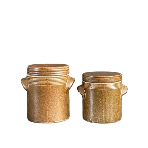 Pots condiments en - 2, grès