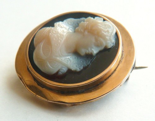 Broche massif camée - massif, +
