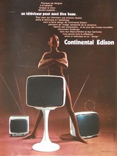 1971 CONTINENTAL EDISON PRESS AD A COLOR TV