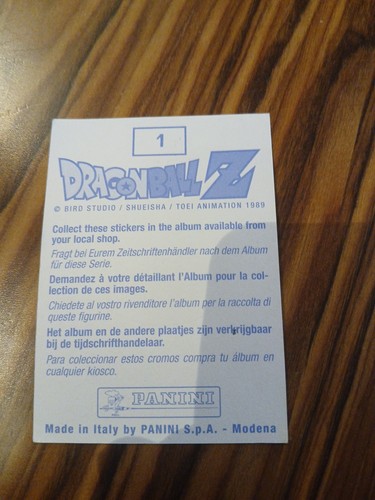 Panini 1989 dragonball - panini,