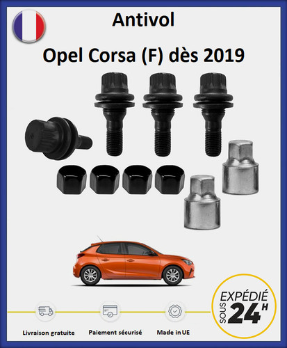 Ecrous antivol roues noir - de,