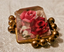 ANCIENNE BROCHE PLEXIGLASS