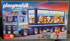 PLAYMOBIL 4068 CAMION Semi-REMORQUE porte container ANNIVERSAIRE boite NEUF