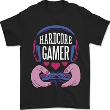 T-Shirt Pour Homme Hardcore Gamer En Coton 100%