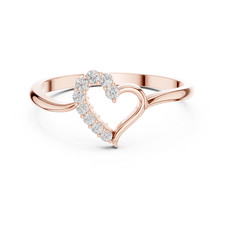 Bague cœur ronde certifiée