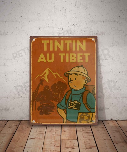 Plaque métal vintage - , tintin