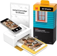 Imprimante photo instantanée KODAK Dock Plus 4PASS (4x6 pouces) + lot de 90 f...