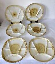 Lot 6 ASSIETTES À FONDUE LONGCHAMP D 22 cm art de la table décoration vintage