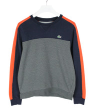 LACOSTE Sport Sweatshirt Men's LARGE Multicolor Logo Round Neck Pullover