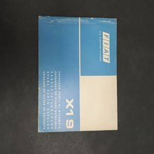 Fiat X 19 Multilingual Car Spare Parts Catalog, 1975. Peeling