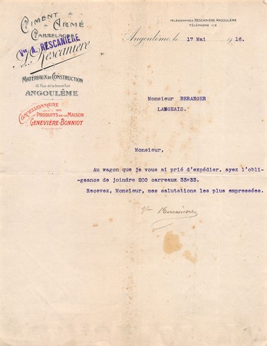 1916 ciment arme carrelage - 1916, a