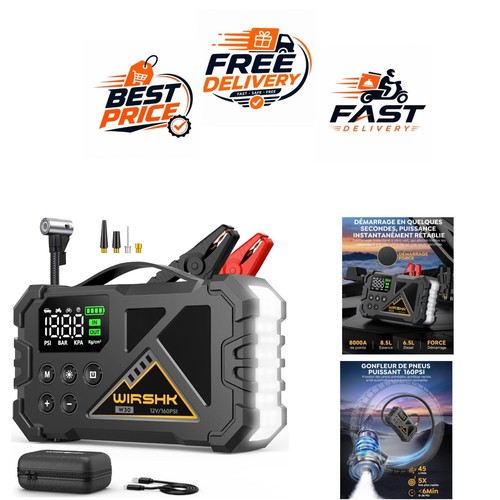 Booster batterie voiture 8000a - batterie,