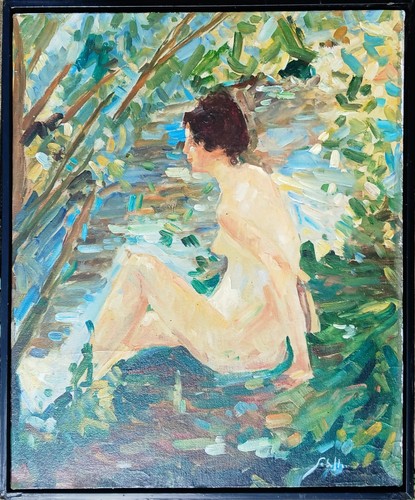 Huile sur toile signée - sur,