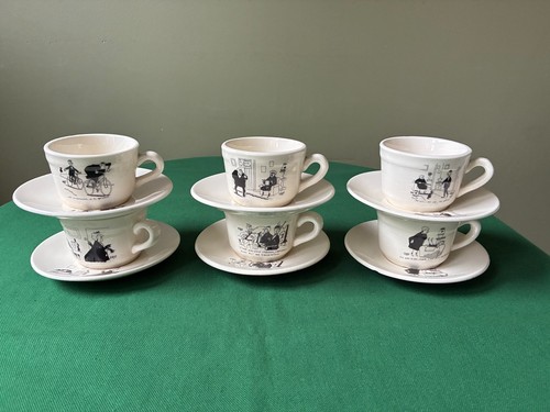 Faïence amand 6 tasses - st,