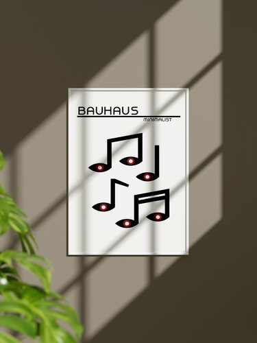Affiche bauhaus minimaliste - affiche,