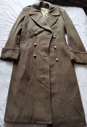 Manteau militaire laine kaki - militaire,