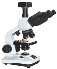 Microscope Composé Trinoculaire — 2500×, Caméra USB 5MP, LED Haut/Bas, Affichage