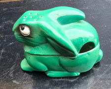 GRAND MOUTARDIER LAPIN VERT PORCELAINE GERMANY RABBIT MUSTARD PORCELAIN