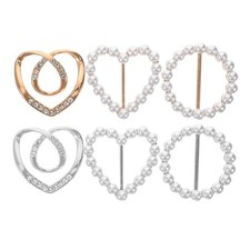 6pcs Rhingestone Pearls Scarf