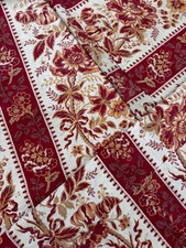 Lot of 3 Pieces Vintage Fabric Panels Late 19th Century Floral Antique Textile