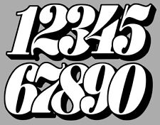 NUMERO COURSE RACING TRIAL CASQUE VTT MOTO CROSS AUTOCOLLANT STICKER NU017BN