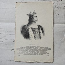 Old postcard King Charles V postcard 1900 antique postcard PC