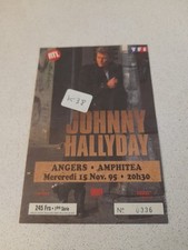ticket billet place de concert Johnny hallyday Angers amphitea 15 novembre 1995
