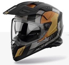 Enduro Casque de Sécurité Casque Cross Moto Quad Airoh BANDIT Horn Or Noir