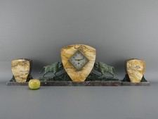 Garniture cheminée pendule horloge Art déco kaminuhr Mantel clock Reloj Orologio