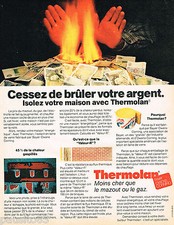 ADVERTISEMENT ADVERTISING 065 1980 THERMOLAN BAYER glass wool insulation