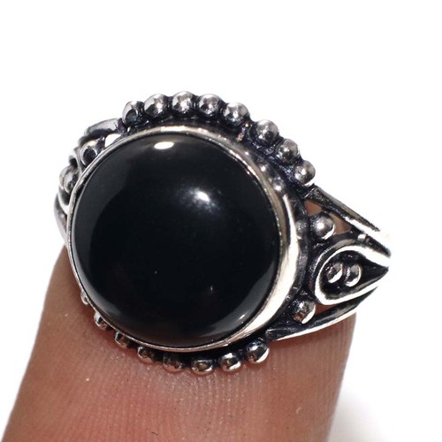 Bague jolie onyx noir plaquée - jolie,