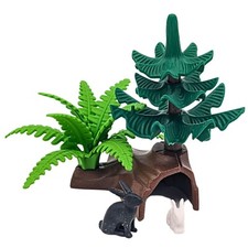 Playmobil lapin 2 lapins pin plante forêt médiévale arbre ferme