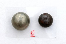 2 ANTIQUE MILITARY UNIFORM BUTTON - ENGLISH GERMAN BELGIAN? HALF BALL 20.24mm