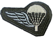 Belgian Army - Paratrooper Patent "B Wing" Blue-Black Background / Pale Blue Wing