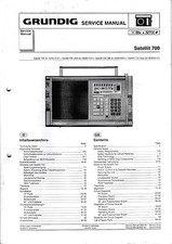 Manuel De Service Pour Grundig Satellit 700