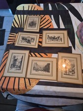 Lot de 6 gravures anciennes de