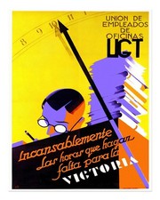 Affiche vintage d'ouvrier de